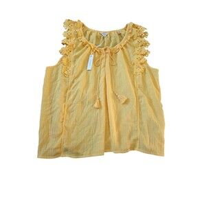 NWT Max Studio London Yellow Tank Top Size XL